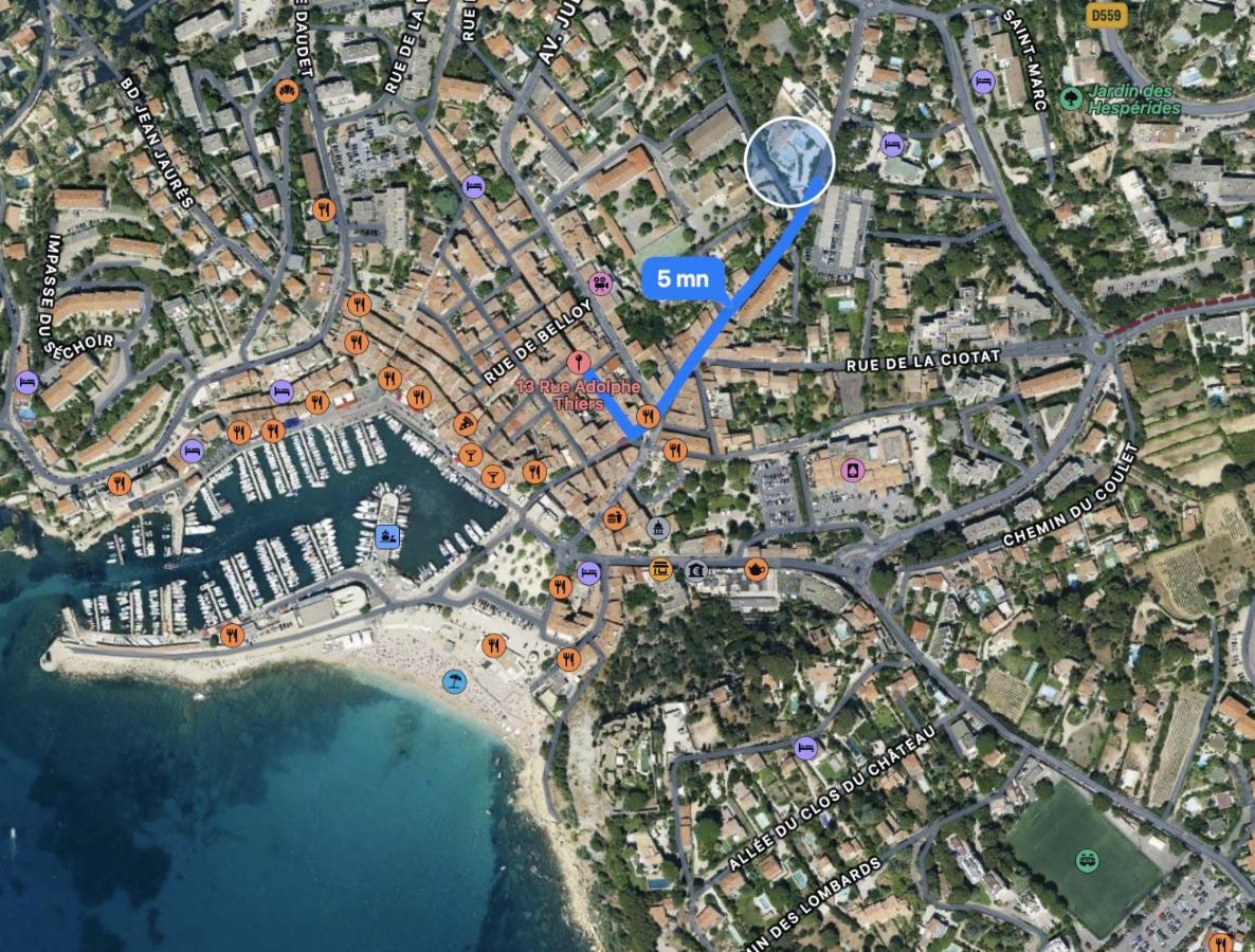 Plein Centre Avec "Parking Prive" Voitures Electriques Bienvenues Apartamento Cassis Exterior foto